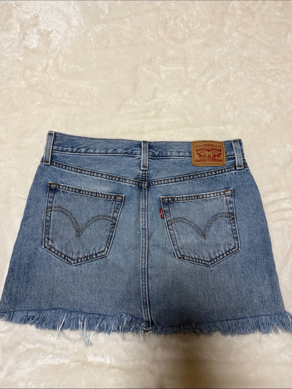 Levi's Light Blue Button-Front Denim Mini Skirt - Picture 3 of 3